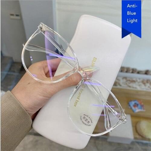 Round Computer Glasses Frame Women Men Anti Blue Light Transparent Eyewear Blocking Glasses Clear Optical Spectacle Eyeglasses