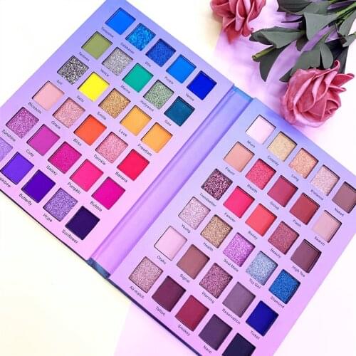 60 Colors Makeup Eye Shadow Palette Blendable Eyeshadow Waterproof Long Lasting Make Up Pallet Shimmer Matter Glitter Stage Show