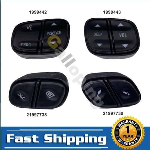 Fits Chevy Silverado Steering Wheel Regulator Buttons for GMC Yukon Hummer H2 Avalanche seek Volume Radio Volume Control Switch