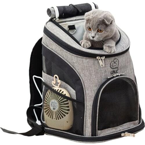 Cat Carrier Breathable Backpack Cationic EVA Built-In Fiber Rod Bottom Reinforcement Strong Load-Bearing Self-Locking Zipper