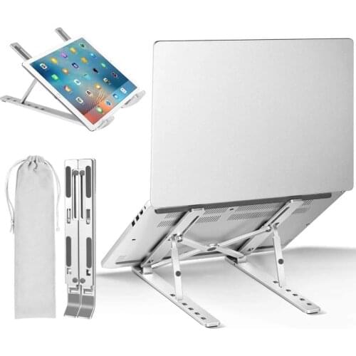 Portable Laptop Stand Aluminium Foldable Macbook Pro Support Adjustable Notebook Holder Tablet Base For PC Computer Bracket Gift
