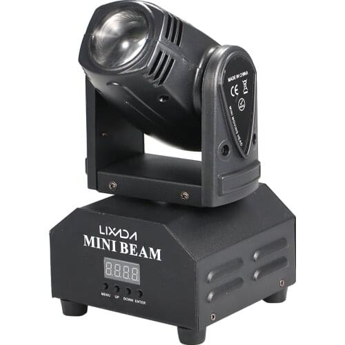 Professional RGBW Mix Color DMX-512 Mini Moving Head Light 50W Disco Light Disco KTV Club Party Christmas LED Stage Effect Lamp