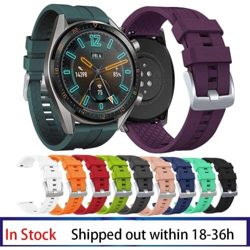 Watch Band 22mm Silicone Strap For Huawei GT 2 GT2 Pro Watch Strap Replacements Honor Magic 1 2 46mm Watch Mens Strap
