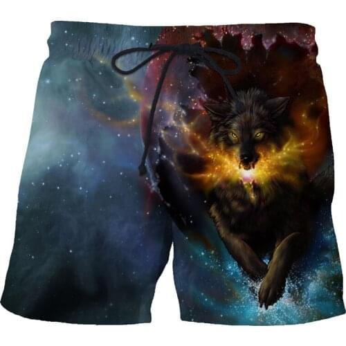 Short Pants Man Summer 2021 casual shorts 3d Custom Beach Pants Wolf Pattern Men Clothing Shorts Drop Shipping 6XL