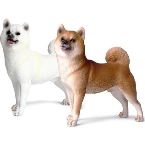 Cute Simulation Shiba Inu Dog Plastic Animal Model Figurine Home Decor Kids Toy