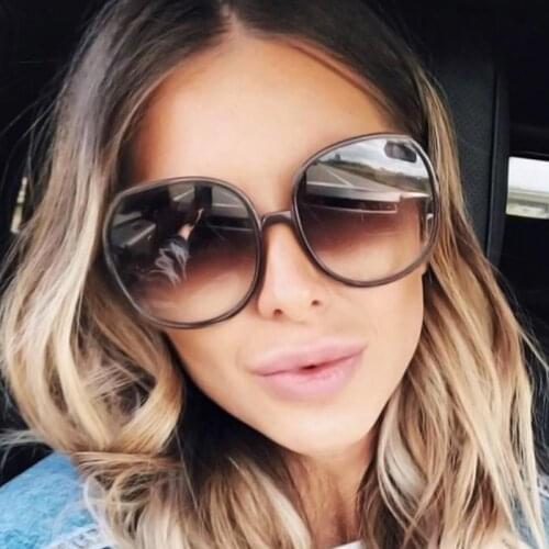 Fashion Gradient Eyewear Large Frame Style Sun Glasses 2020 New Brand Unisex Round Colorful Sunglasses for Men/Women UV400
