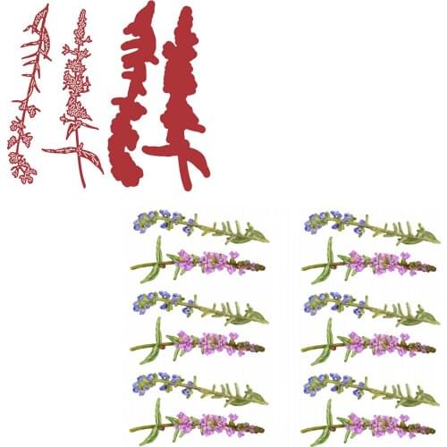 Loose Strife Blueweed Metal Cutting Dies Scrapbook Diary Decoration Stencil Embossing Template DIY Greeting Card Handmade 2021