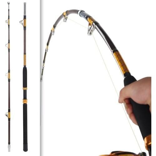 50-100lb Heave Strong Boat 1.8m 2Sections Trolling Telescopic Fishing Rod Big Game SaltWater Jigging Rod