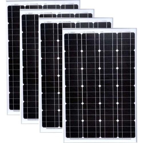 TUV Waterproof Mono Solar Panel 12v 60w 4 PCs Solar Panels 240W Roof System Mobile Marine Led Laptop Lamp Camping Car Caravane