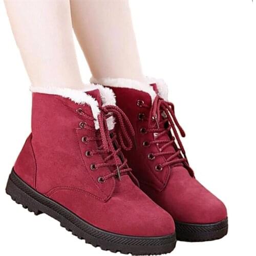 2020 Martin boots womens new thick-soled ankle boots casual warm womens winter large size anti-ski boots zapatos de mujer