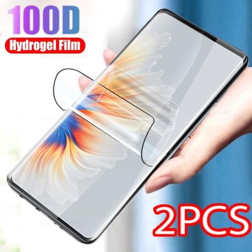 2pcs films xaomi mi mix4 front hydrogel film for xiaomi mi mix 4 phone screen protector xiomi mi mix 4 mix4 x4 glass film cover