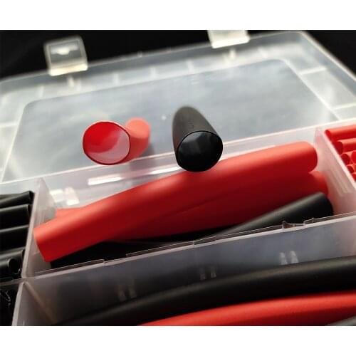 270 Pcs Electrician Cable Sleeve Adhesive Insulated Sheath Assortment Protective DIY Electrical Equipment Heat Shrink Tube Kit