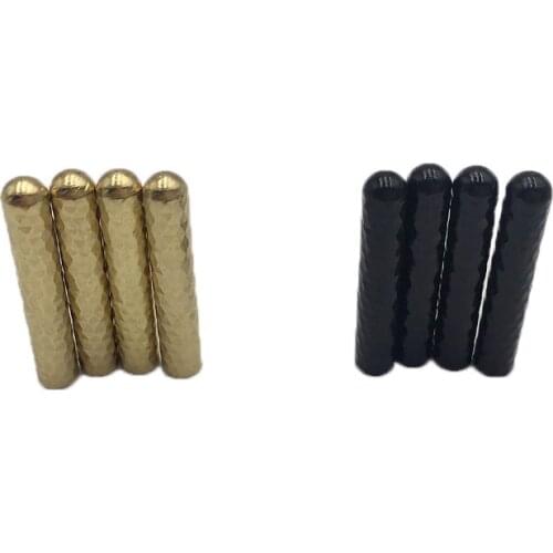 4pcs/Set Close Mouth Type Shiny Shoelaces Metal Tips DIY 4x22mm Highlight Ends Of Shoestrings Gold Metal Aglets
