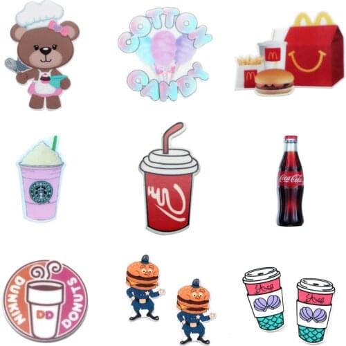 Acrylic Planar Resin Printed Cartoon Biy for DIY Handmade Materials Holiday Decoration Accessories,1Yc18001