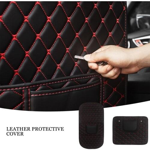 Car Anti-Kick Mats PU Leather Auto Seat Back Protector Cover Car Back Seat Organizer With Storage Pockets Interior Accessories