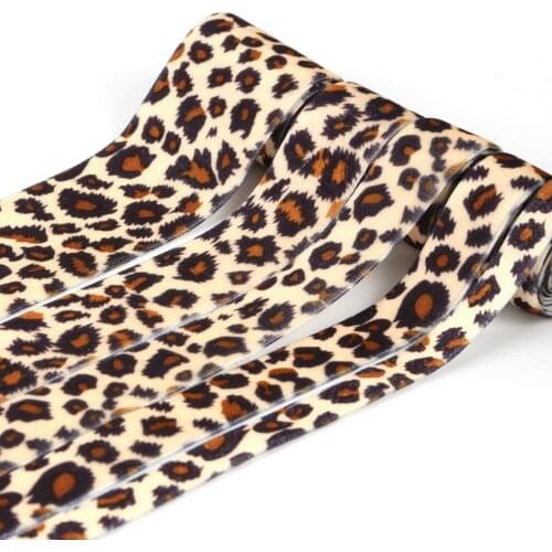 ZERZEEMOOY 10MM 15MM 20MM 25MM 38MM 10YARD/LOT Leopard Velvet Ribbon