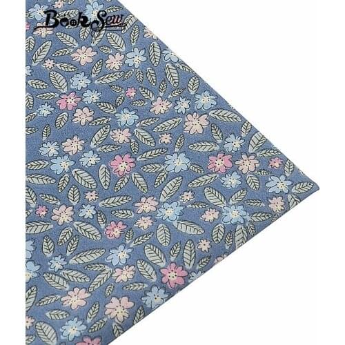 Booksew 100% Cotton Twill Fabric Quilting Baby Bedsheet DIY Patchwork Crafts Doll Dress Home Textile Floral Design Sewing Coth