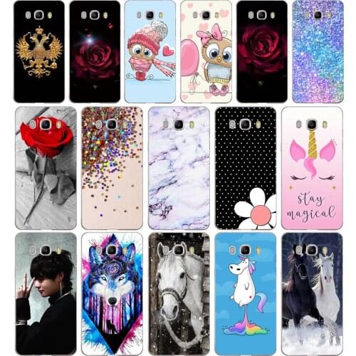 B Phone Case For Samsung Galaxy J5 2016 J510F Soft Silicone TPU Cartoon Protector Cover Cases For Samsung J5 2016 J510 Bumper