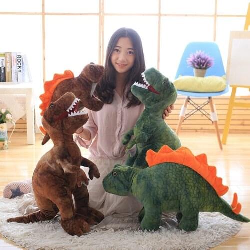 Jurassic Dinosaur Plush Toy Doll Triceratops Tyrannosaurus Doll 3D Simulation Dinosaur