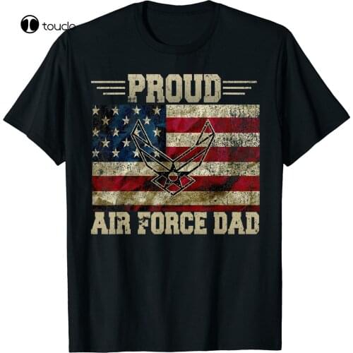 Proud Air Force Dad Military Veteran Pride Us Flag T-Shirt Black S-3Xl Tee Shirt