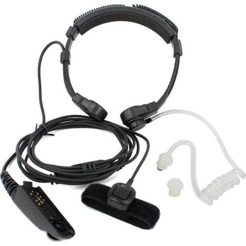 GP328 GP338 PTX760 Walkie Talkie Finger PTT Acoustic Tube Adjustable Throat Control Headset for Motorola
