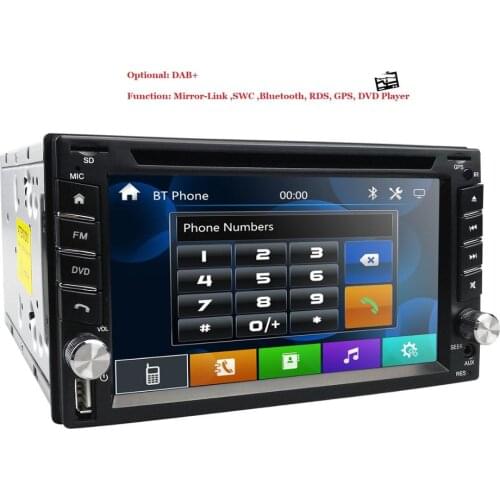 Hizpo Universal 2 Din Car Dvd Player GPS+CD+bluetooth+radio+Capacitive Touch Screen+car Pc+stereo SWC RDS AM/FM AutoRadio MAP SD