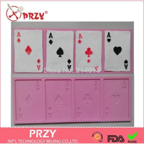 Playing CARDS fondant cake decoration border silicone mold cake art lace mat silicone fondant lace mould