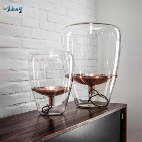 Art deco big Bubble clear glass table lamp for living room study bar restaurant modern bedroom lamp office hotel led stand light
