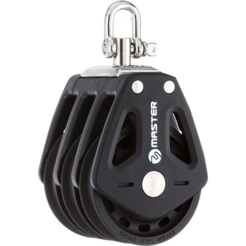 Sailboat Dinghy 35mm 1 3/8" Triple Swivel Shackle Block Small Boat Block Master BP-3505F