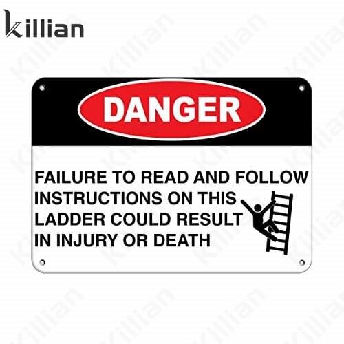 Danger Warning Metal Plaque Club Decor Retro Metal Painting Warning Sign Metal Poster Bar Restaurant Tin Sign Home Decoration