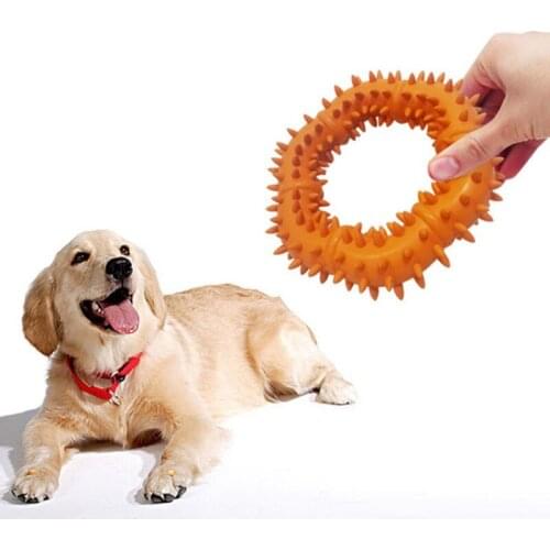 Pet Rubber Molar Annulus Bite Resistant Toys Dog Cat Thorn Ring Grinding Teeth And Cleaning Teeth Toys