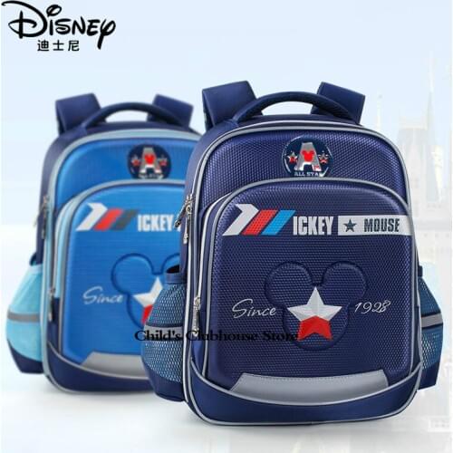 Disney Genuine Mickey Mouse Large Capacity Backpack Waterproof Fashion Boys Shoulder Bag Childrens Schoolbag Student