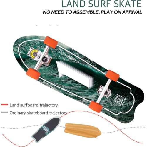Land Surf Skate PRO Surfing Skiing Training Board Non Pedaling Carving Pumping Skateboard Complete Cruising for Kids Adults