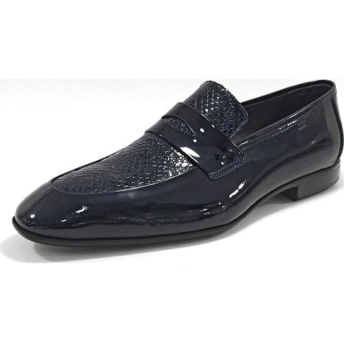 Luxury Men Loafers Shoes Snake Skin Print Classic Style Genuine Leather Italian Mold Pointed Toe Slip On Formal Bussiness Dress