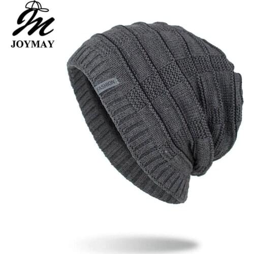 Joymay New arrival Winter Beanies Hat Unisex Fashion Warm Soft Skullies Knitting Hats For Men Women WM114