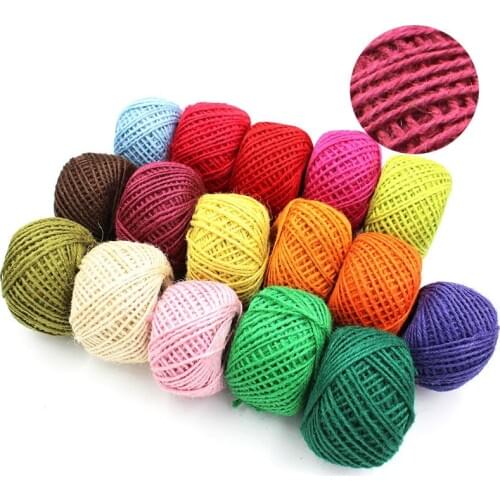 1.5mm Natural Jute Twine Cord DIY Hemp Rope Gift Packing Strings Event Party Supplies wedding home DIY Decor 10 Rolls