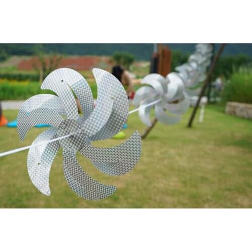 1Set/8pcs Bird Repellent Pinwheels Reflective Pin Wheel for Garden Bird and Other Small Animals Repellent