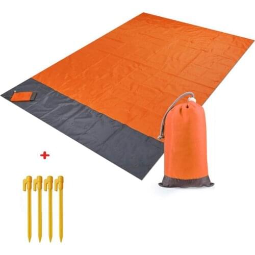 1Set Folding Outdoor Beach Mat Camping Mat Large Waterproof Tent Spikes Outdoor Floor Supplies Ground Picnic With Mat Blank B3W6
