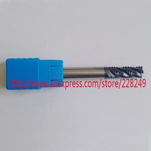 1pc D6*15*D6*50 HRC45 4 Flutes Tungsten Solide Carbide Roughing End Mills For CNC Milling Tools