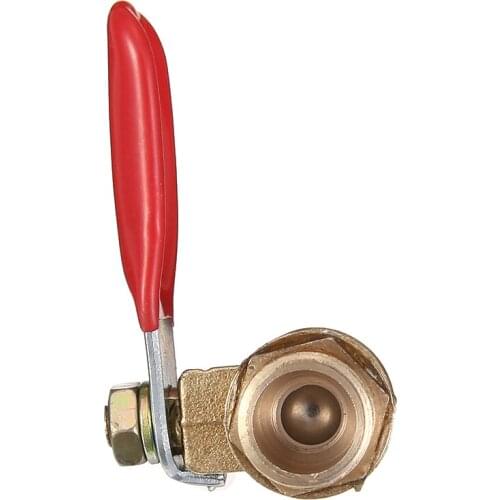 1pcs 1/4inch Brass Ball Valve Male to Male Pipe Ball Valve with Red Lever Handle Practical Valve Part