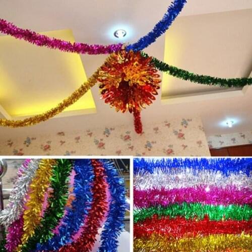 10pcs/pack 2 Meters Christmas Color Bars Festive Atmosphere Decorations Stage Party Arrangement Ribbon Wedding Decoration