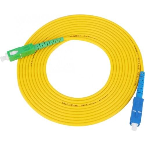 2 Pcs PVC Fiber Jumper 5m SC/APC-UPC Single Mode Optical Fiber Patch Cord Cable Electrical Wires High Quality
