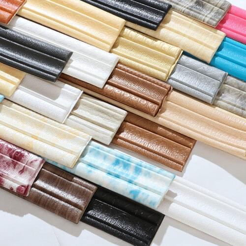 3D Foam Waistline Wall Sticker Self Adhesive Waterproof Baseboard Wall Top Frame Decoration Live Room Bedroom Home Decor