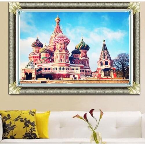 Diamond Embroidery Diy Diamond Painting Cross Stitch Kits Diamond Mosaic India Tower Full Square Diamond Embroidery CS008