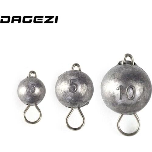 DAGEZI 5pcs/lot Jig Head Lead with Swivle Weight 3g/5g/0g Lure Fishing jig head fly fishing Carp fishing accessories Pesca