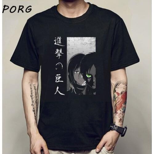 Shingeki No Kyojin Graphic Tees Hot Anime Attack on Titan T Shirt Men Kawaii Summer Tops Mikasa Ackerman Harajuku Tshirt Male