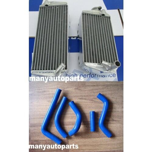GPI aluminum radiator with blue hose for SUZUKI RMZ450 RMZ 450 08-2014 2015 09 2010 2011 2012