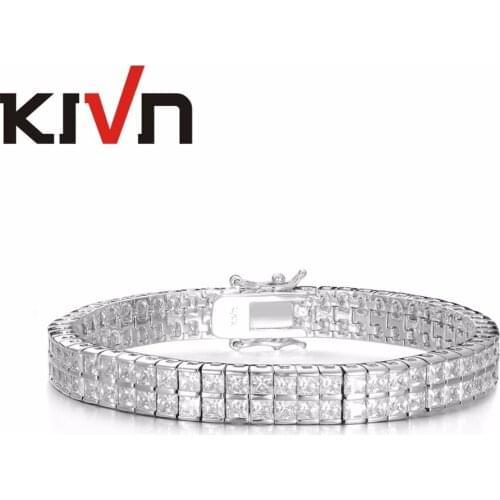 KIVN Fashion Jewelry Tennis Classic CZ Cubic Zirconia Womens Girls Bridal Wedding Bracelets Promotion Birthday Christmas Gifts