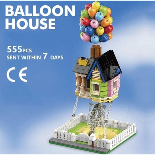 DIY Architecture Flying Balloon House Building Blocks Bricks Tensegrity Sculptures Modular Movie Collection Decoration Toys