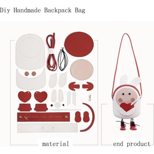 Diy Handmade Backpack Bag Accessories With Bags Strap Bottom Drawstring Bunches Leather Handles For Women Handbag